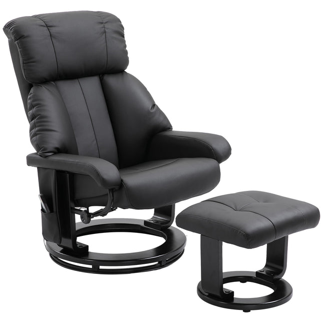 Black massage stool - 76x80x102 cm Adjustable height