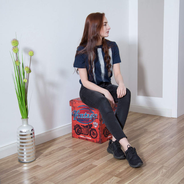 Stool with storage space Trend motif