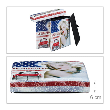 Taburetē ar uzglabāšanas vietu Trend motīvs