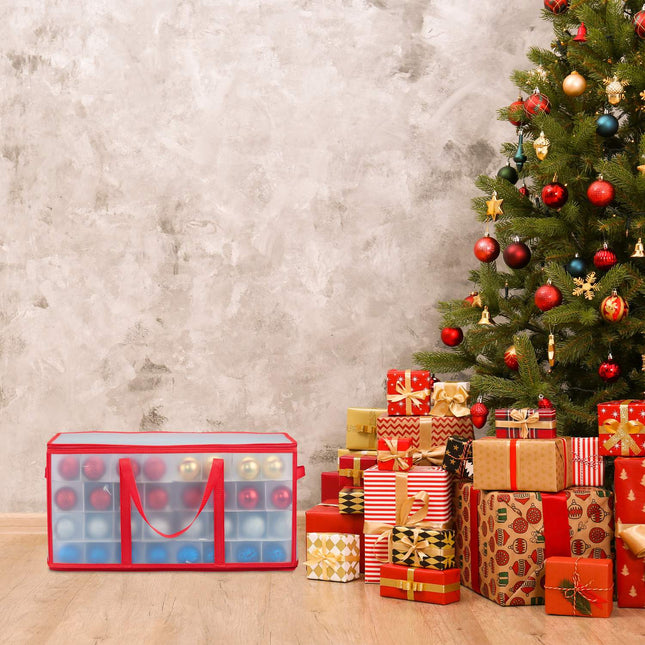 Storage Bag for 128 Christmas Ornaments, Adjustable Dividers
