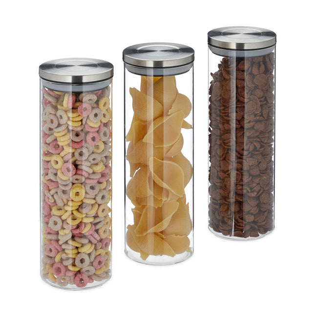 Uzglabāšanas burkas 3 gab. 1800 ml
