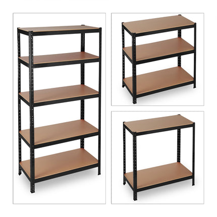 Uzglabāšanas plaukts 180x90x60 melns