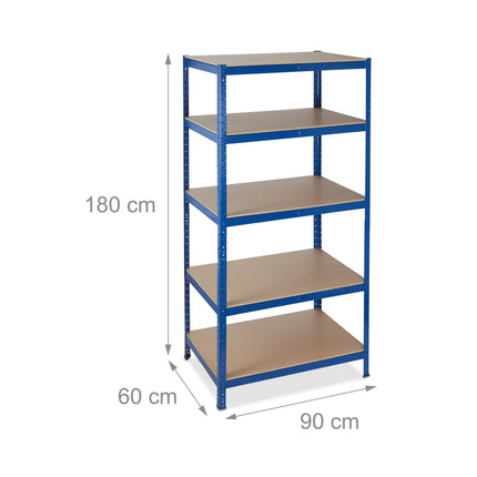 Uzglabāšanas plaukts 180x90x60 zils
