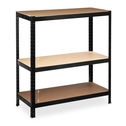 Uzglabāšanas plaukts 220 cm augsts, melns