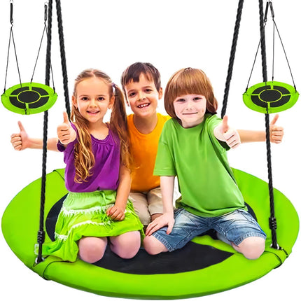 Stārķa ligzdas šūpoles 100 cm zaļi melnas 23514