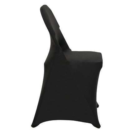 Stretch Spandex Folding Chair Covers, Black 100 Pack