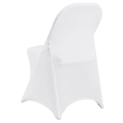 Stretch Spandex Folding Chair Covers, Washable, 12 Pack White