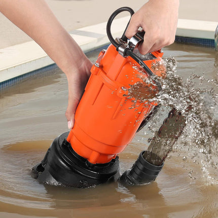 Submersible Trash Pump, 550W, Cast Iron, 2 in Discharge
