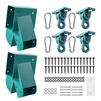 Swing Set Brackets, Heavy-Duty A-Frame, 2 Brackets 4 Hangers