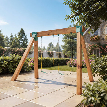 Swing Set Brackets, Heavy-Duty A-Frame, 2 Brackets 4 Hangers