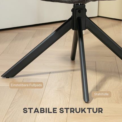 Grozāms akcenta krēsls, moderns dizains, melns, celtspēja 120 kg