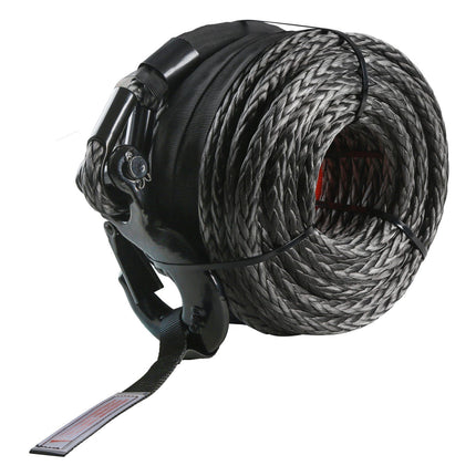Synthetic Winch Rope 1/2 In x 92 Ft, Hook and Sleeve