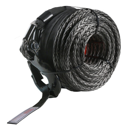 Synthetic Winch Rope 1/2 In x 92 Ft, Hook and Sleeve