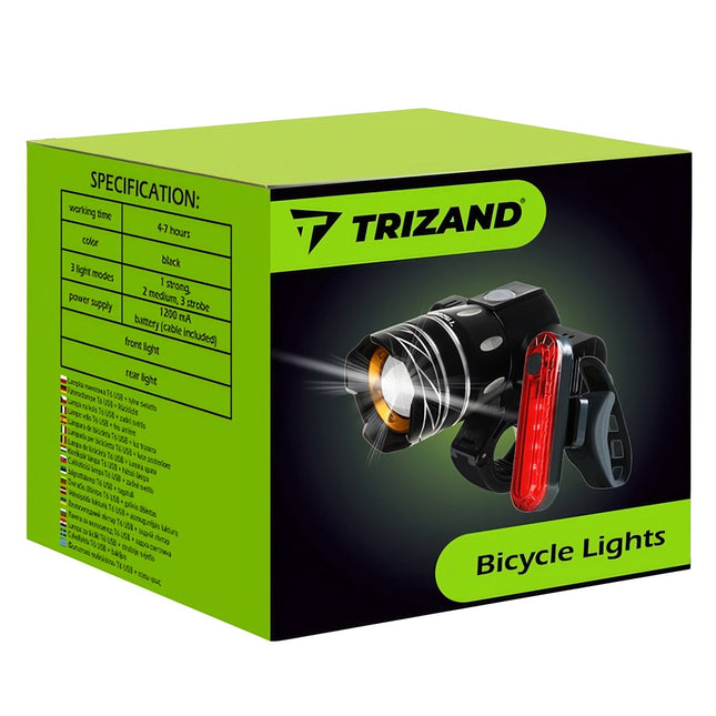 T6 USB Bike Light + Rear Light 23681