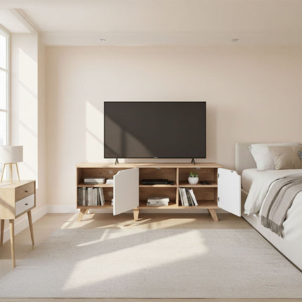 TV skapītis, 6 nodalījumi, piemērots televizoriem līdz 60 collām