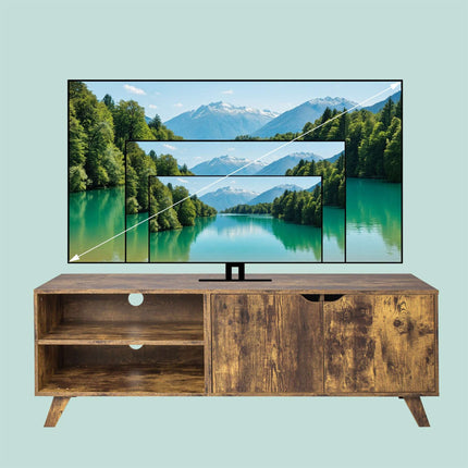 TV skapītis, 6 nodalījumi, piemērots televizoriem līdz 60 collām