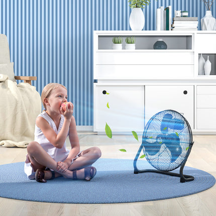 Galda ventilators, elektriskais ventilators ar 4 ātruma līmeņiem, 120° regulējams leņķis mājām, birojam, guļamistabai, melns