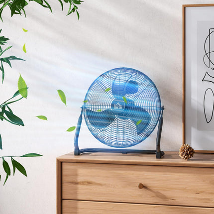 Galda ventilators, elektriskais ventilators ar 4 ātruma līmeņiem, 120° regulējams leņķis mājām, birojam, guļamistabai, melns