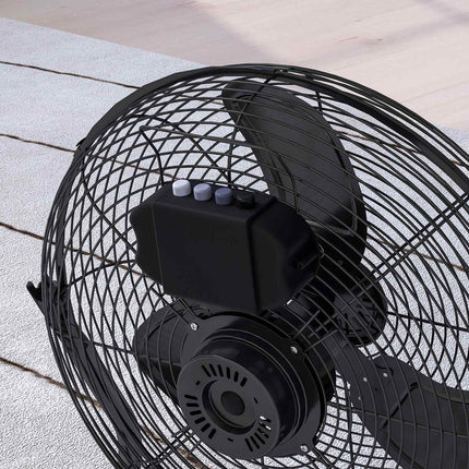 Galda ventilators, elektriskais ventilators ar 4 ātruma līmeņiem, 120° regulējams leņķis mājām, birojam, guļamistabai, melns
