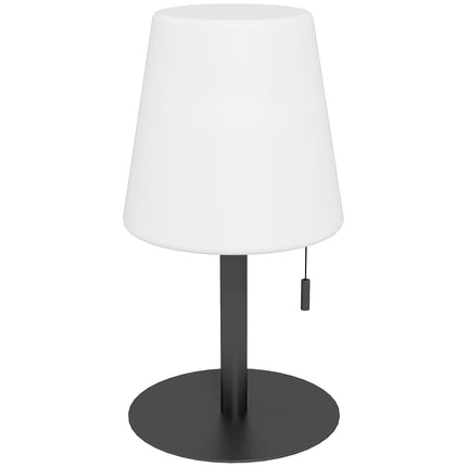 Galda lampa ar USB uzlādējamu LED galda lampu, regulējama gaismas intensitāte, naktslampiņa un galda lampa, IP44, iekštelpām un āra lietošanai, melna+balta