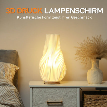 Galda lampa, vieda LED galda lampa ar 3D drukātu ziedam līdzīgu abažūru, lietotnes/balss vadība, mūzikas sinhronizācija, regulējama naktslampiņa ar Alexa un Google Assistant, balta