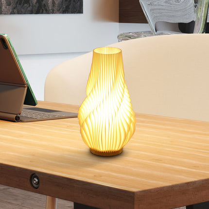Galda lampa, vieda LED galda lampa ar 3D drukātu ziedam līdzīgu abažūru, lietotnes/balss vadība, mūzikas sinhronizācija, regulējama naktslampiņa ar Alexa un Google Assistant, balta
