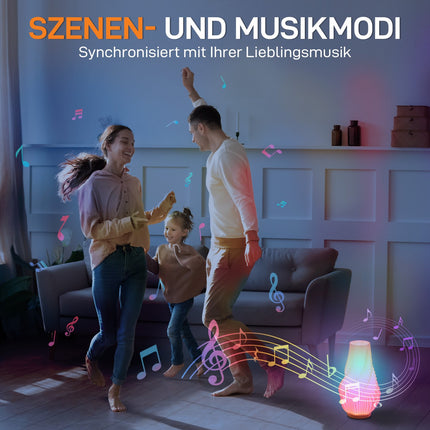 Galda lampa, vieda LED galda lampa ar 3D drukātu ziedam līdzīgu abažūru, lietotnes/balss vadība, mūzikas sinhronizācija, regulējama naktslampiņa ar Alexa un Google Assistant, balta