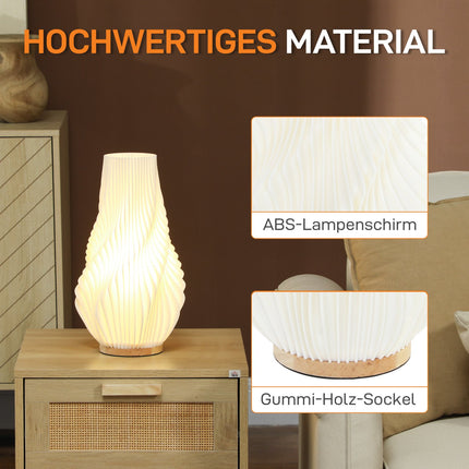 Galda lampa, vieda LED galda lampa ar 3D drukātu ziedam līdzīgu abažūru, lietotnes/balss vadība, mūzikas sinhronizācija, regulējama naktslampiņa ar Alexa un Google Assistant, balta