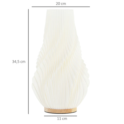 Galda lampa, vieda LED galda lampa ar 3D drukātu ziedam līdzīgu abažūru, lietotnes/balss vadība, mūzikas sinhronizācija, regulējama naktslampiņa ar Alexa un Google Assistant, balta