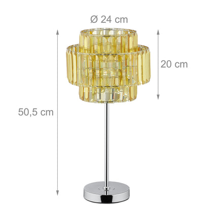 Galda lampa kristāla zelta krāsā