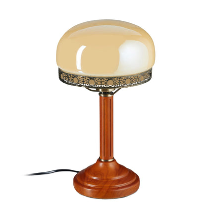 Galda lampa antīkā stilā bēšā krāsā