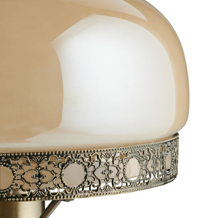 Galda lampa antīkā stilā bēšā krāsā