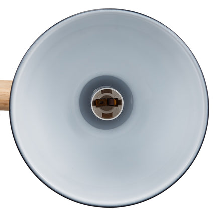 Galda lampa no koka un metāla