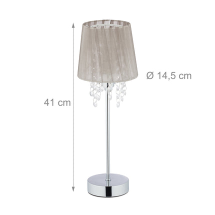 Galda lampa organza kristāls