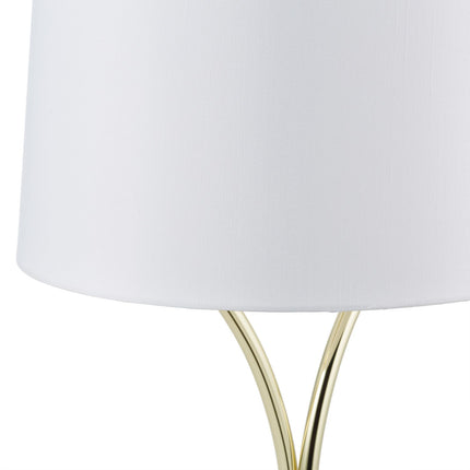 Galda lampa ar auduma abažūru