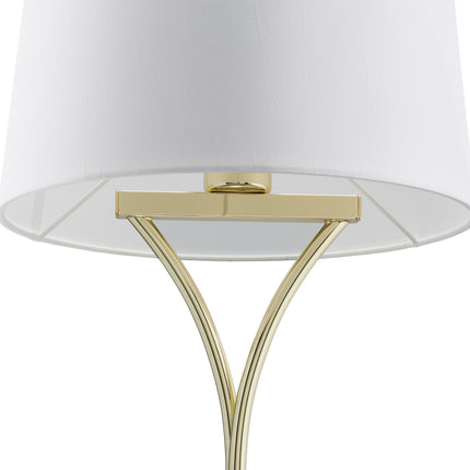 Galda lampa ar auduma abažūru