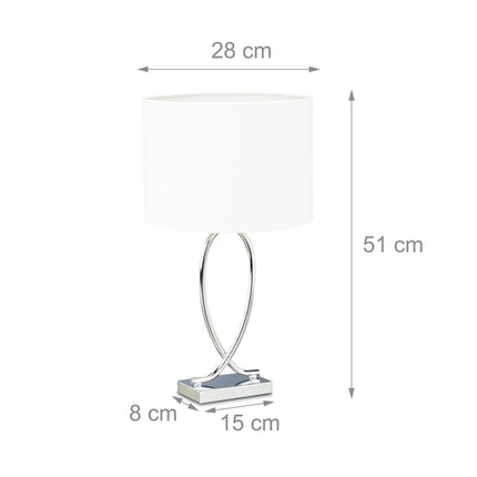 Galda lampa ar sudraba auduma abažūru