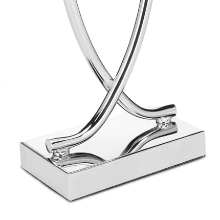 Galda lampa ar sudraba auduma abažūru