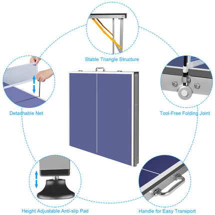 Table tennis table - Foldable 180x90x76cm