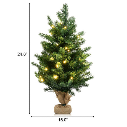 Mākslīgā Ziemassvētku eglīte uz galda, 61 cm, 35 LED, taimeris