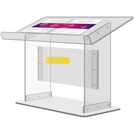 Tabletop Clear Acrylic Lectern, 19.5-Inch, Slanted Top