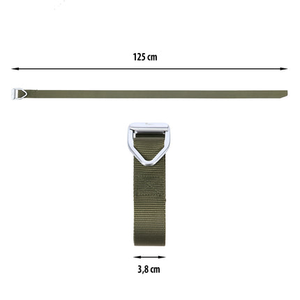 Taktiskā josta, zaļa, 125 cm, izturīga neilona