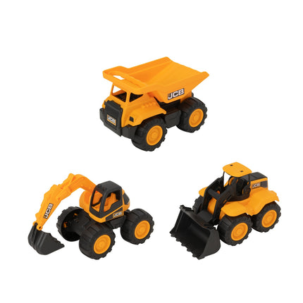 Teamsterz Jcb kravas automašīnu komplekts, 3 gab., 18 cm
