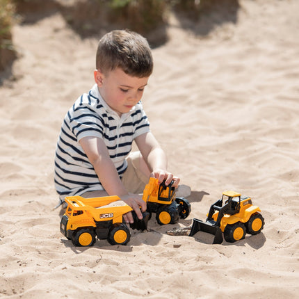 Teamsterz Jcb kravas automašīnu komplekts, 3 gab., 18 cm