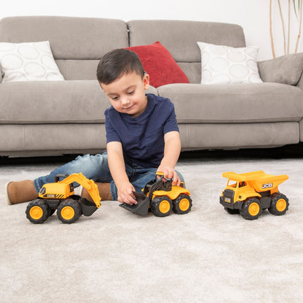 Teamsterz Jcb kravas automašīnu komplekts, 3 gab., 18 cm