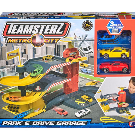Teamsterz rotaļu komplekts "Park And Drive" + 3 automašīnas