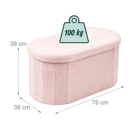 Soliņš uzglabāšanai no rotaļu auduma, ovālas formas, 76 cm