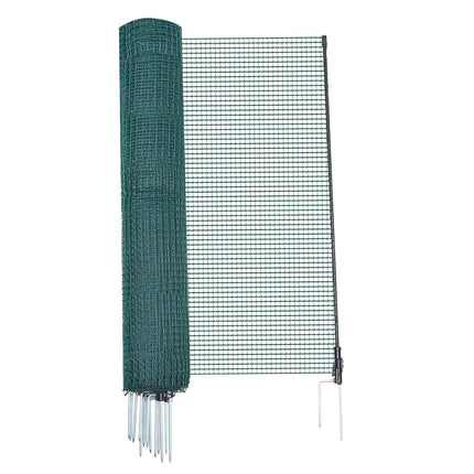 Temporary Fence With Posts, 0.9 x 15 m Plastic Mesh