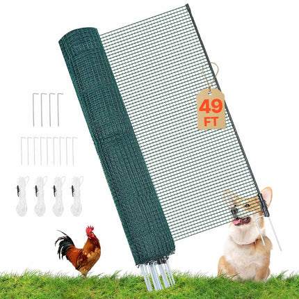 Temporary Fence With Posts, 0.9 x 15 m Plastic Mesh