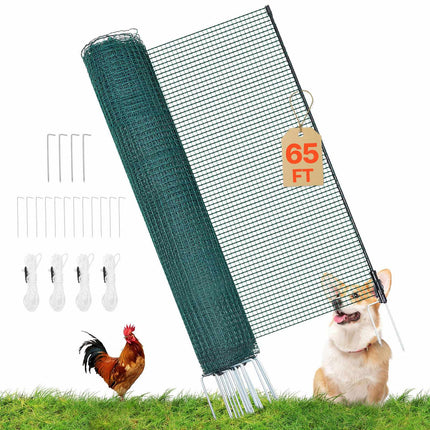 Temporary Fence With Posts, 1.2 x 20m Plastic Mesh